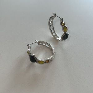 Beautiful geometric hooped earrings
